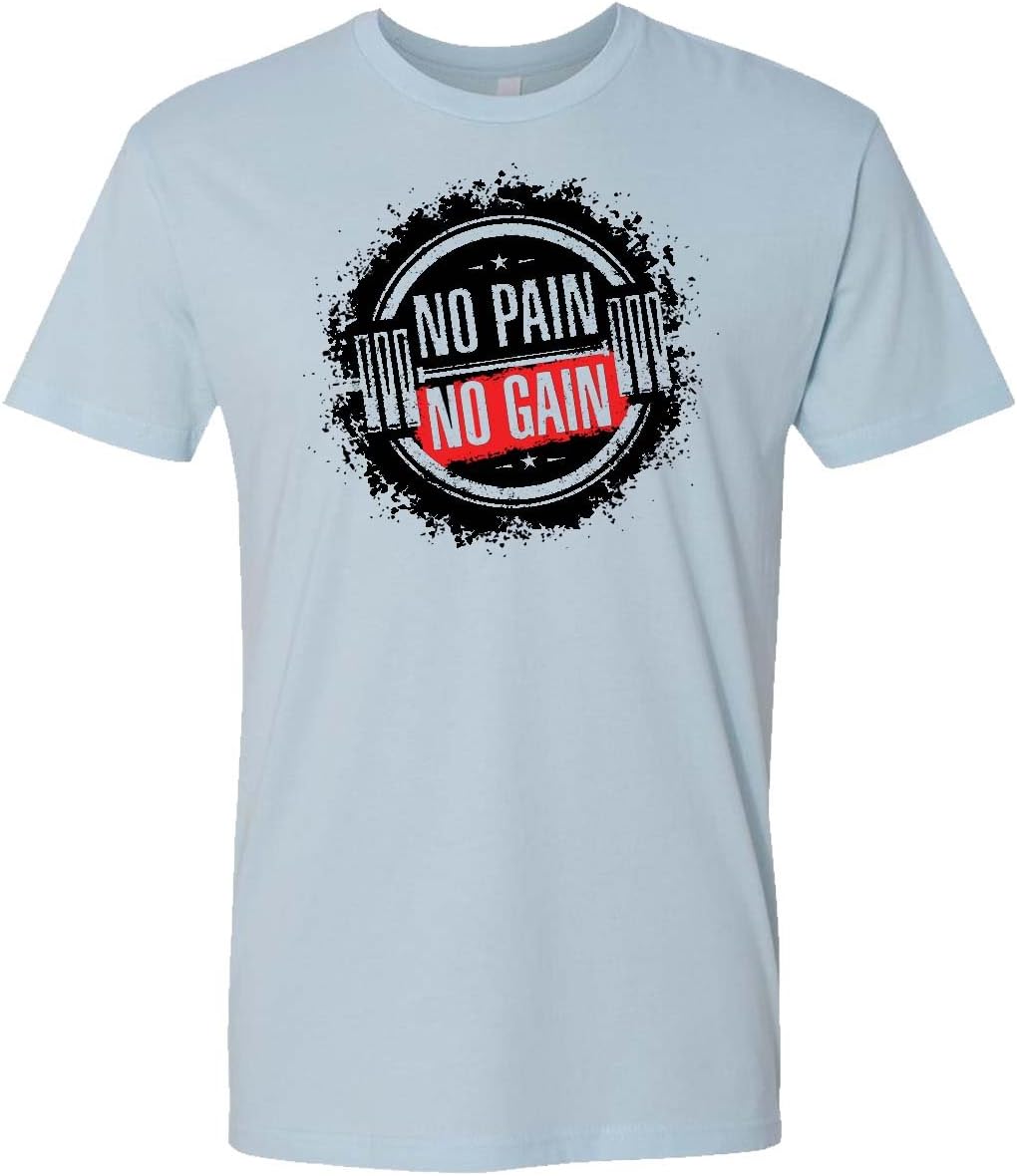 Urbanica No Pain No Gain Gym Fitness Exercise Softstyle Men's Graphic Tshirt
