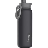 Bentgo Flip 2-in-1 Straw &amp; Chug Leak-Proof Insulated Water Bottle, 24 fl oz | Premium 18/8 Stainless Steel,Triple-Layer Vacuum Insulation, 24-Hour Cold, BPA &amp; PFAS-Free (Tweed)