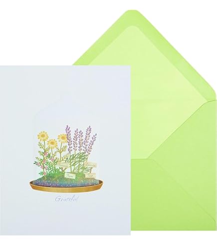 NIQUEA.D Floral Note Cards With Gold Foil - Set Of 10 Blank Cards & Envelopes