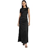 Maggy London Womens Women's Asymmetrical One Shoulder Maxi Gown - Elegant Formal Evening Dress