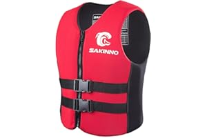 huraty Water Kayaking Jacket for Adults and Kids, Buoyancy Swimsuit Boating Fishing Waistcoat Zipper Closure, Unisex Outdoor Water Sports Vests