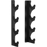Barbell Rack Single Hook Wall Mount Heavy Duty Vertical Barbell Holder Weight Bar Holder for Olympic Barbell, Curl bar, Commercial or Home Gym Accessory (4 bars)