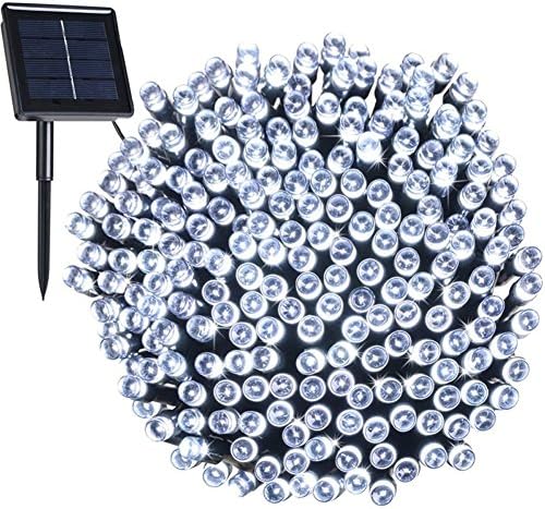 Solar Station Solar String Light 200 LED 72ft Fair String Light Outdoor Graden Decoration for Wedding Party,Outdoor,Landscape,Garden,Wedding,Patio,Lawn,Holiday,Christmas Party,Waterproof ( White)