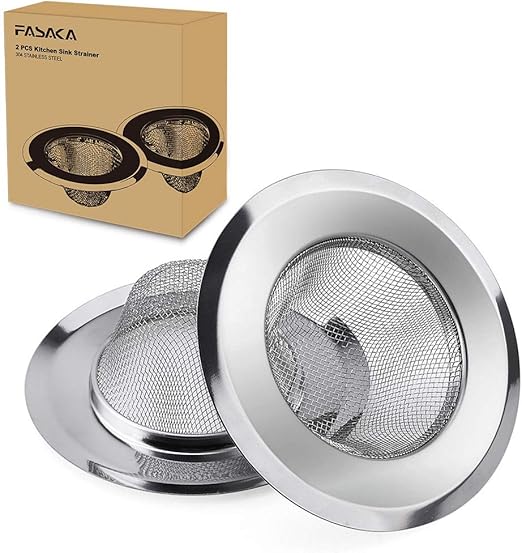 Fasaka Kitchen Sink Strainer 2 Piece Stainless Steel Sink