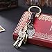 Brass Retro Robot Leather Moven Fabric Keychain Rings Perfect Gifts Souvenirs