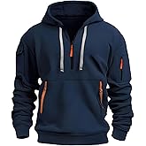 MANTORS Men's Fleece Hoodie Casual Long Sleeve 1/4 Zipper Pullover Sweatshirts
