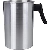Yarlung 4 Pounds Candle Making Pouring Pot, Aluminum Construction Candle Making Pitcher Dripless Pouring Spout Wax Melting Pot with Heat-Resisting Handle