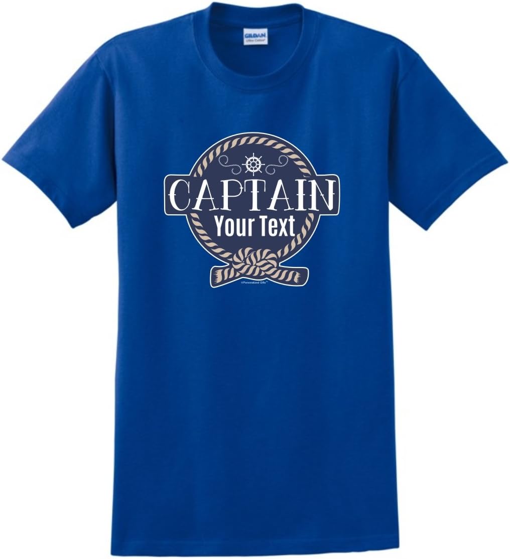 Personalized Boat Captain Sailing Boating Custom T-Shirt