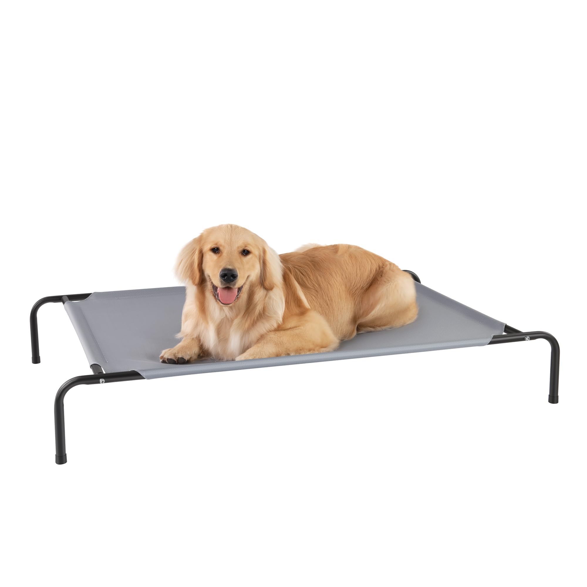 Photo 1 of STARLATTA Elevated Dog Bed for Large Dogs,Raised Dog Cots,Indoor & Outdoor Cooling Waterproof Pet Hammock with Washable Breathable Mesh,Grey 50in