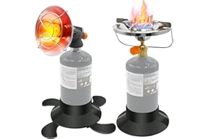 WZPORZST Portable Propane Heater & 1-Burner Stove Set, Tabletop and Adjustable Portable Stove, 13000 BTU Heater + 8500 BTU Burner, Ideal for Outdoor Camping, Hiking, Fishing, Backpacking