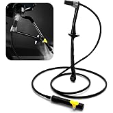 Espresso Machine Cleaning Brush with 36 Inch Silicone Hose Steam Wand Tool | Coffee Machine Steam Brush for Barista Espresso Maintenance, Flexible Hose Cleaner, Spoon End for Deep Steam Wand Cleaning