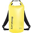 IDRYBAG Clear Dry Bag Waterproof 2L/5L/10L/15L/20L, Small Waterproof Bag for Kayaking, Floating Dry Sack Waterproof for Camping Travel