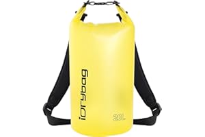 IDRYBAG Clear Dry Bag Waterproof 2L/5L/10L/15L/20L, Small Dry Sack Waterproof Bag for Kayaking