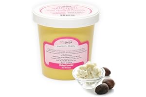 SoShea Whipped Shea Butter Baby Powder - Nourishes, Moisturizes & Renews | 100% African Pure Shea Butter | No Dyes & Parabens | Vegan | 12.75oz / 361g