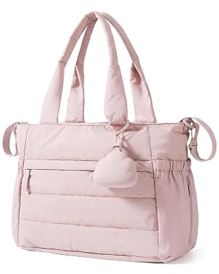 BAGSMART Diaper Bag Tote, Hospital Bag for Labor & Delivery, Maternity Travel Bag with Changing Pad Baby Shower Essentials for Newborn Gifts, Pink Diaper Bag