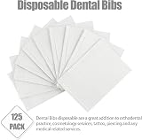Ceonam 125 Pcs 3 Ply Dental Bibs 13"x18" Waterproof Tattoo Piercing Paper Tissue view 2