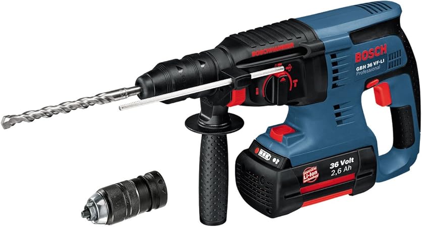 Bosch Professional Gbh 36 Vf Sds Plus Perceuse A Percussion Sans Fil Li Ion 36 V Lithium Batteries Mandrin A Changement Rapide 2 X 2 6 A Amazon Fr Bricolage