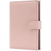 Karmiir RFID Passport Holder Travel Wallet for Women, Leather Passport Cover Wallet with Card Holders SIM Slots,Zippered Coins Pocket and Cash Slot Slim Compact Travel Wallet (Pink)