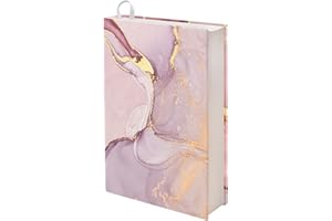 Dreaweet Pink Marble Print Book Covers, Stretchable Jumbo Book Sleeves for Hardcover Books Textbooks up to 9 x 11 Inches, Reusable Washable Protective Textbook Covers for Adults Teenagers