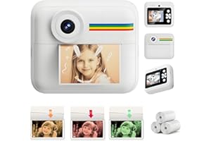 Instant Print Camera, 4 Colors Thermal Mini Photo Printer, Portable Instant Digital Camera,Digital Cameras for Toddler, Digit