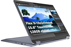 IST COMPUTERS 2025 Lenovo Chromebook IdeaPad Flex 3i 15.6" FHD 2-in-1 Touchscreen Laptop (Intel Pentium N6000, 8GB RAM, 128GB eMMC) Business, Home, Students, Webcam, Numeric Keypad, Wi-Fi 6, HDMI, Chrome OS