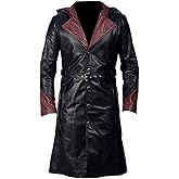 Takitop Full Length Long Trech Coat Hooded Real Leather Designer Men Blazer