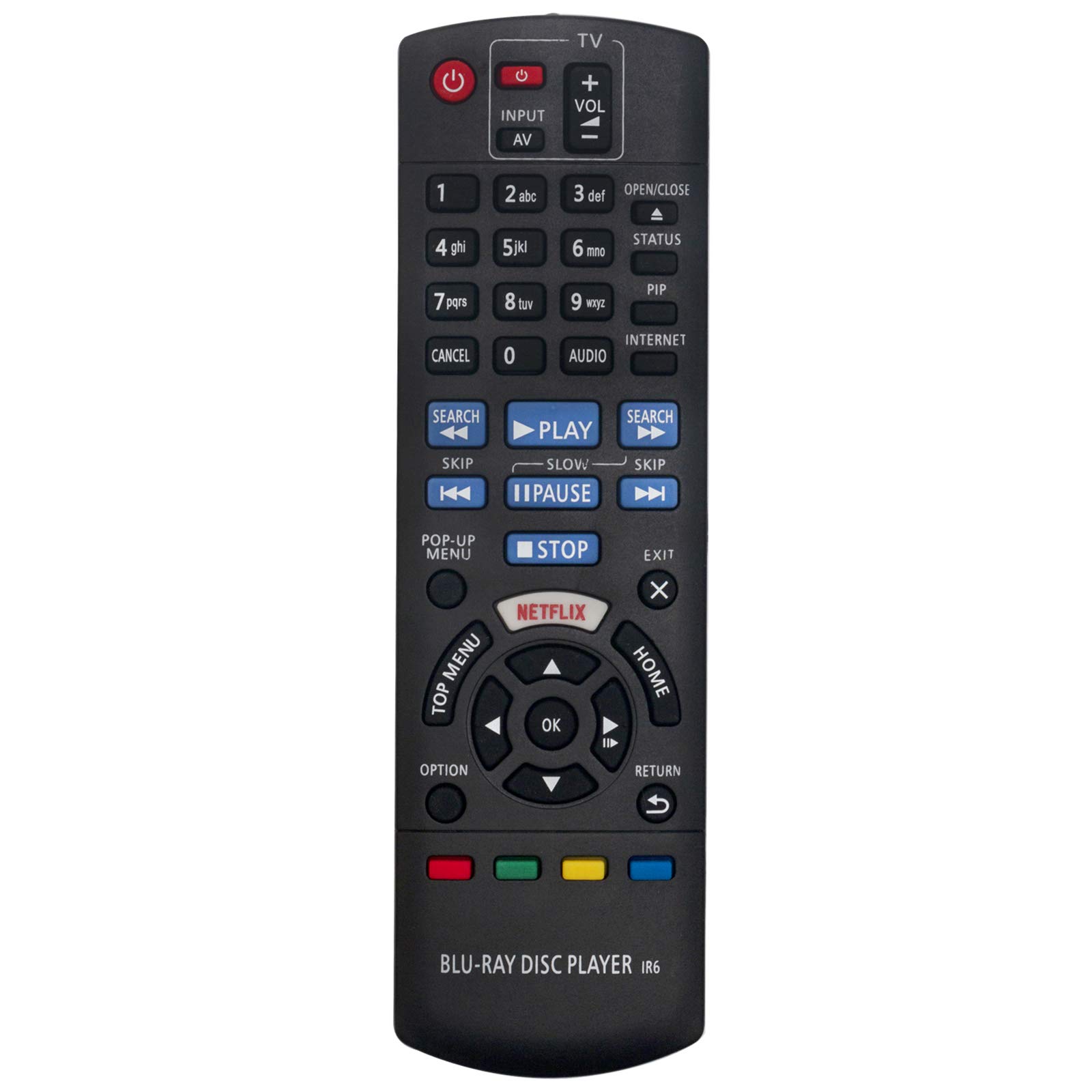 VINABTY N2QAYB001030 sub N2QAYB001031 N2QAYB001026 Replacement Remote Fit for Panasonic Blu-Ray Disc Player DMP-BDT175 DMP-BDT174 DMP-BDT171 DMP-BDT170 DMP-BDT181 DMP-BDT180 DMP-BDT184 DMP-BDT185