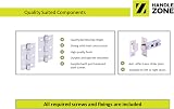 Hunta Columba Door Handle Latch Hinges Pack Polished Satin Chrome view 3