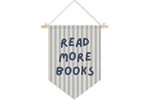 Wheatwin Classroom Reading Nook Decor, Read More Books Pennant Flag for Reading Corner Classroom Library 15x11 Inch
