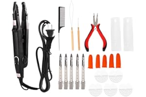 Hair Extensions Tools Kit,Professional Hair Extension Iron Set, Hair Wand Hair Extension Pliers,Hair Connector Styling Tool F