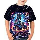 Boys Girls 3D Graphic Tees Unisex Short Sleeve T Shirt Novelty Neon Shirts for Boys 5-14 Years