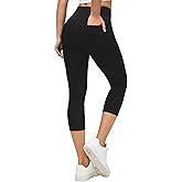 Ewedoos Jeggings for Women Pull On Capri Leggings with Pockets for Women Stretchy Capri Jeans Denim Capris Pants Casual