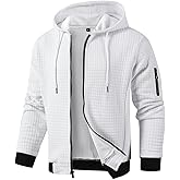 SAVKOOV Mens Lightweight Hoodie Full Zip Sweatshirt Casual Jacket Coat