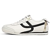 LUCKY STEP Women's Retro Fashion Sneakers Thin Sole Casual Walking Lightweight Tennis Trainers Running Gym Workout Classic Comfortable Athletic Shoes