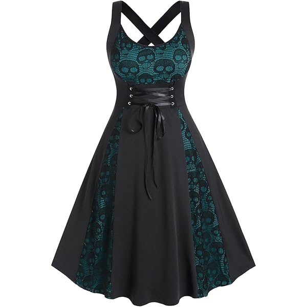 Amazon.com: ROSE GAL Womens Plus Size Dresses Sleeveless Wrap V-Neck Gothic  Vintage 50S Spaghtti Strap Swing Cocktail Rockabilly Weeding Party Maxi  Dress(Black_301/M) : Clothing, Shoes & Jewelry