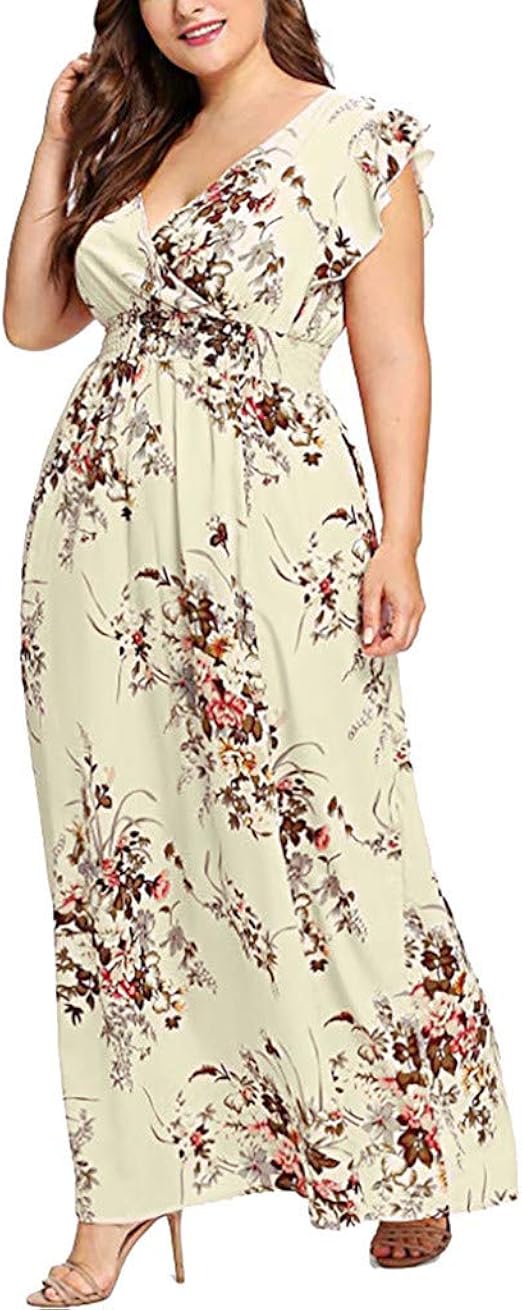 plus size chiffon maxi dress