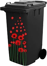 Pangda Flower Bin Home Decoration Stickers 22pc PVC Removable Red Green view 1