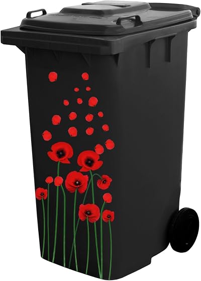 Pangda Flower Bin Home Decoration Stickers 22pc PVC Removable Red Green