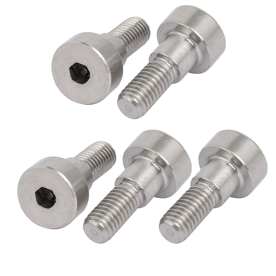 Sourcingmap 5pcs 304 Stainless Steel Hex Socket Shoulder Bolt 6mm Shoulder Dia 5mm Shoulder Length M5 Thread