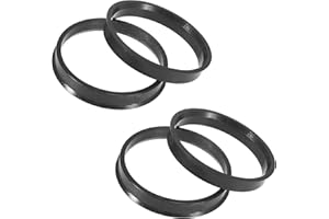 ACROPIX 60.1mm to 66.1mm Car Hub Centric Rings Wheel Bore Center Spacer Black - Pack of 4