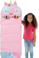 Happy Nappers Rainbow Unicorn Kids Sleeping Bag & Plush Toy - Ages 3-6 view 4