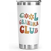 Aurahouse Mothers Day Grandma Gifts-Cool Grandmas Club Tumbler 20oz, Birthday Gifts for New Grandmas, First Time Grandma-to-be, Nana, Mimi, Gigi Christmas Coffee Cup