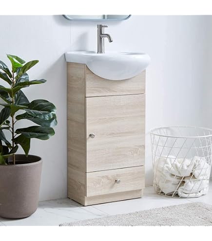 Water Creation Mia 18" Bathroom Vanity - Solid Hardwood With Integrated Ceramic Sink In Pure White