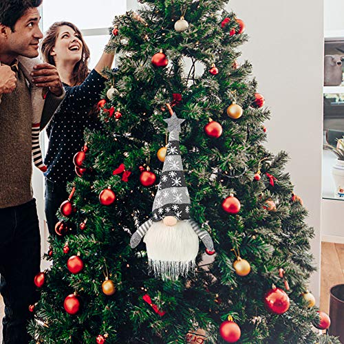 1Tomte Swedish Plush Santa Gnome, Handmade Scandinavian Tomte Santa Scandinavian Gnome Plush Heart for Christmas Santa Decoration Table Decor