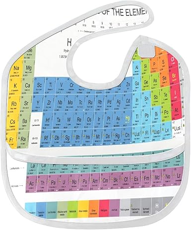 Grandi Bavaglini Impermeabili Tavola Periodica Elementi Personalizzati Morbida Macchia Bambino Alimentazione Dribble Bavaglini Burro Burp Per Neonato 6 24 Mesi Tavola Periodica Elementi Amazon It Abbigliamento