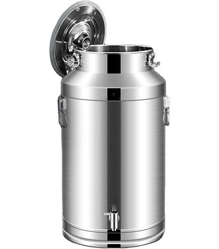Bidon Lait Inox 304 3L/5L/10L – Seau Hermétique Avec Couvercle & Poignée, Transport Alimentaire