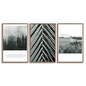 signwin 3 Piece Framed Canvas Wall Art Pine...