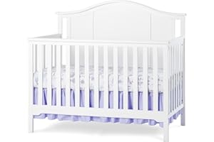 Child Craft Cottage Arch Top 4-in-1 Convertible Crib, Baby Crib Converts to Day Bed, Toddler Bed and Full Size Bed, 3 Adjustable Mattress Positions, Non-Toxic, Baby Safe Finish (Matte White)