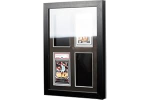 Bivitre PSA Graded Card Display Frame - Wall Mount Baseball Trading Card Display Case ONLY Fit for 4 PSA Rating Cards, Display for Basketball Football Hockey Pokemon MTG (4 PSA Cards)