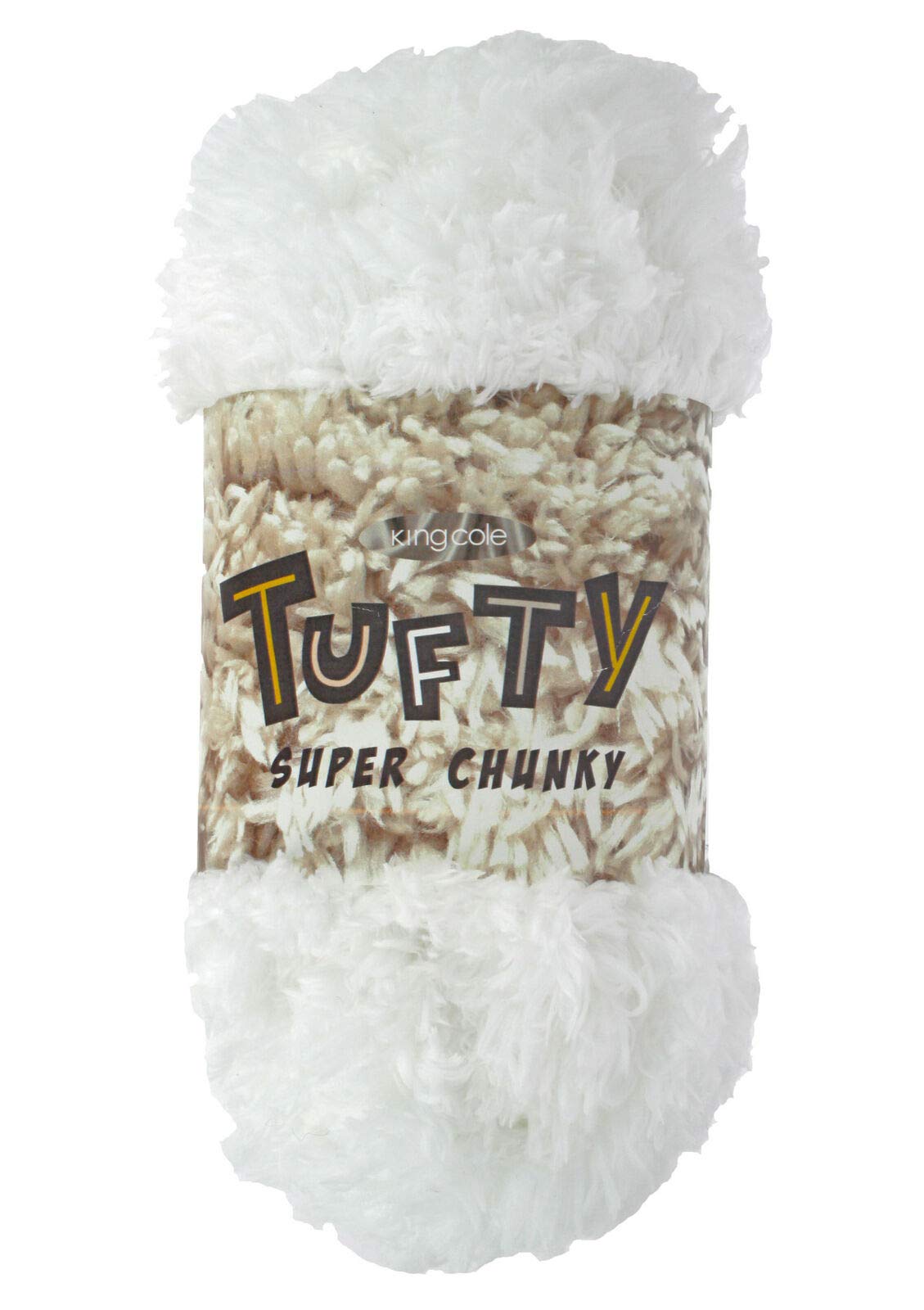 King Cole Tufty Super Chunky 200g Knitting Yarn (2791 White)